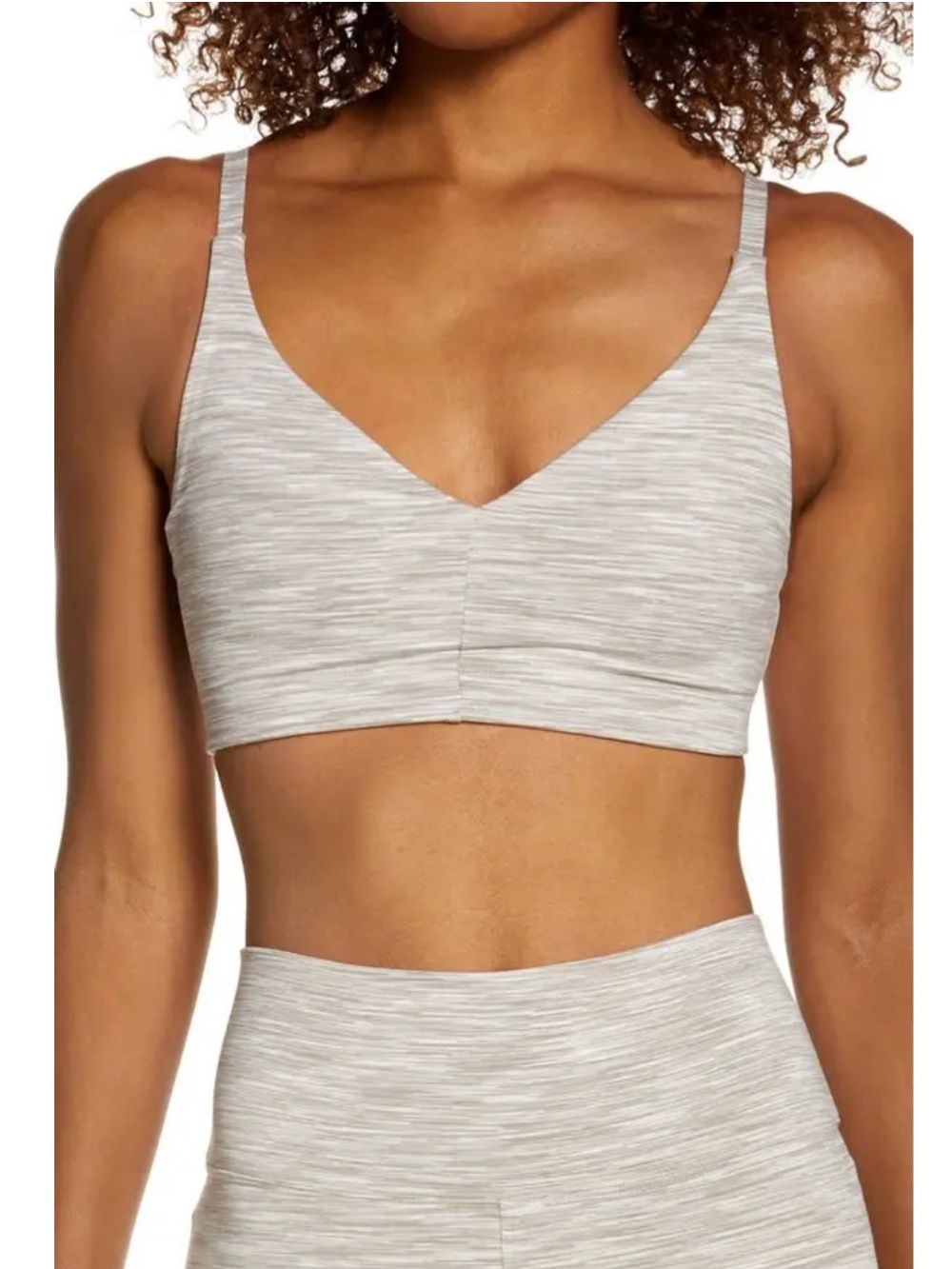 Outdoor Voices Flow Bralette Small Oatmeal Yoga Pilates Activewear